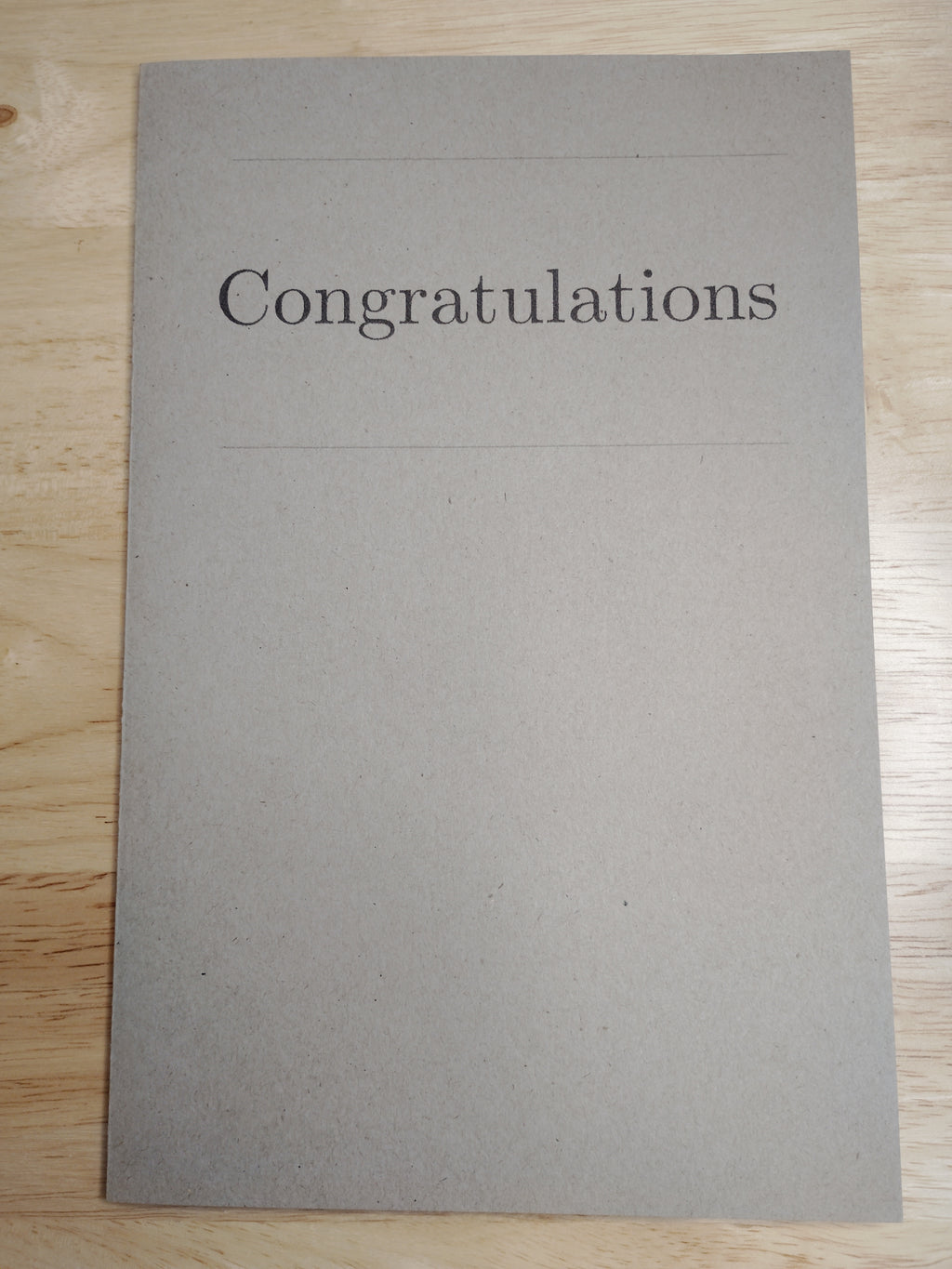 Brown Congratulations Card