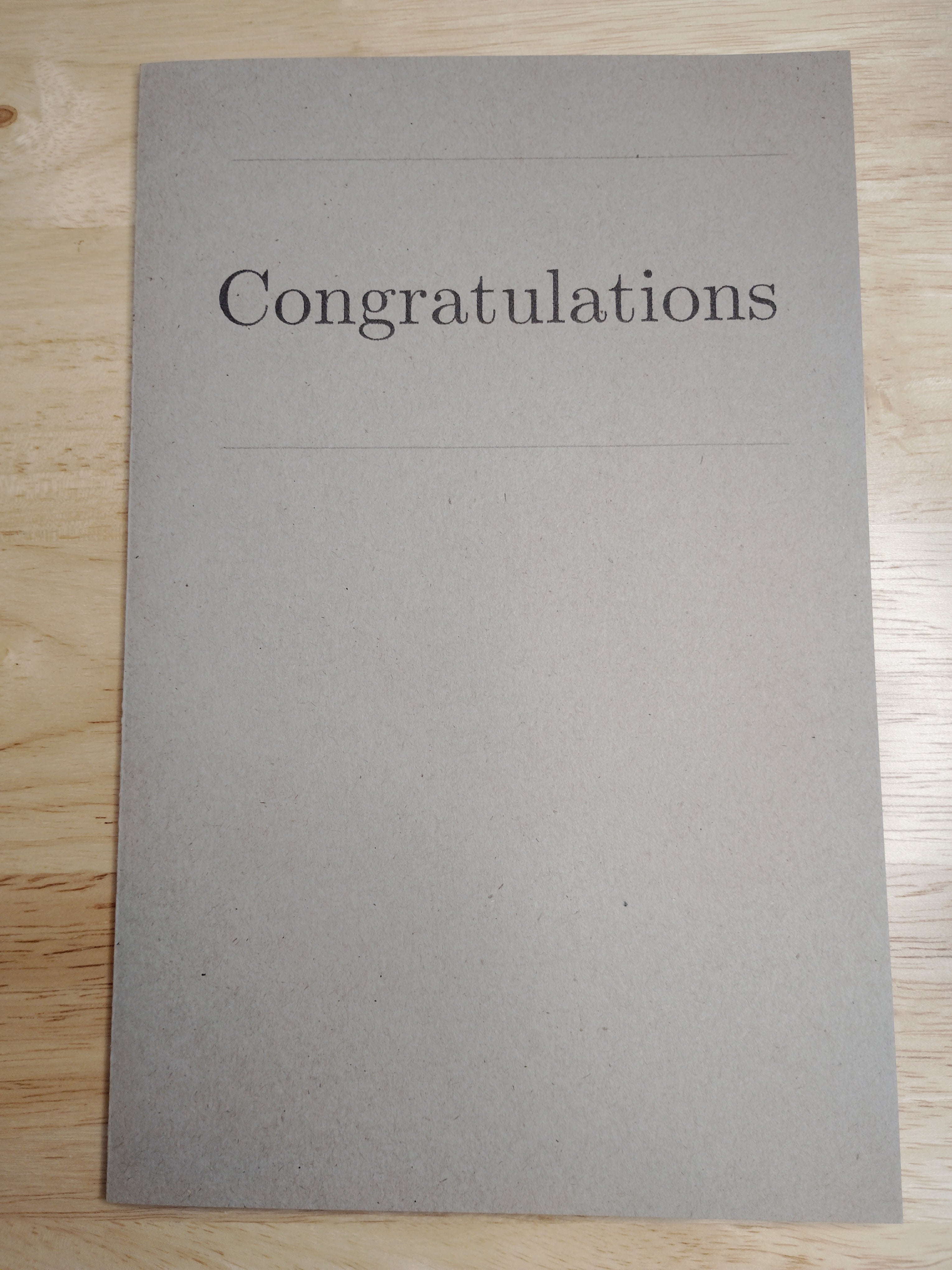 Brown Congratulations Card