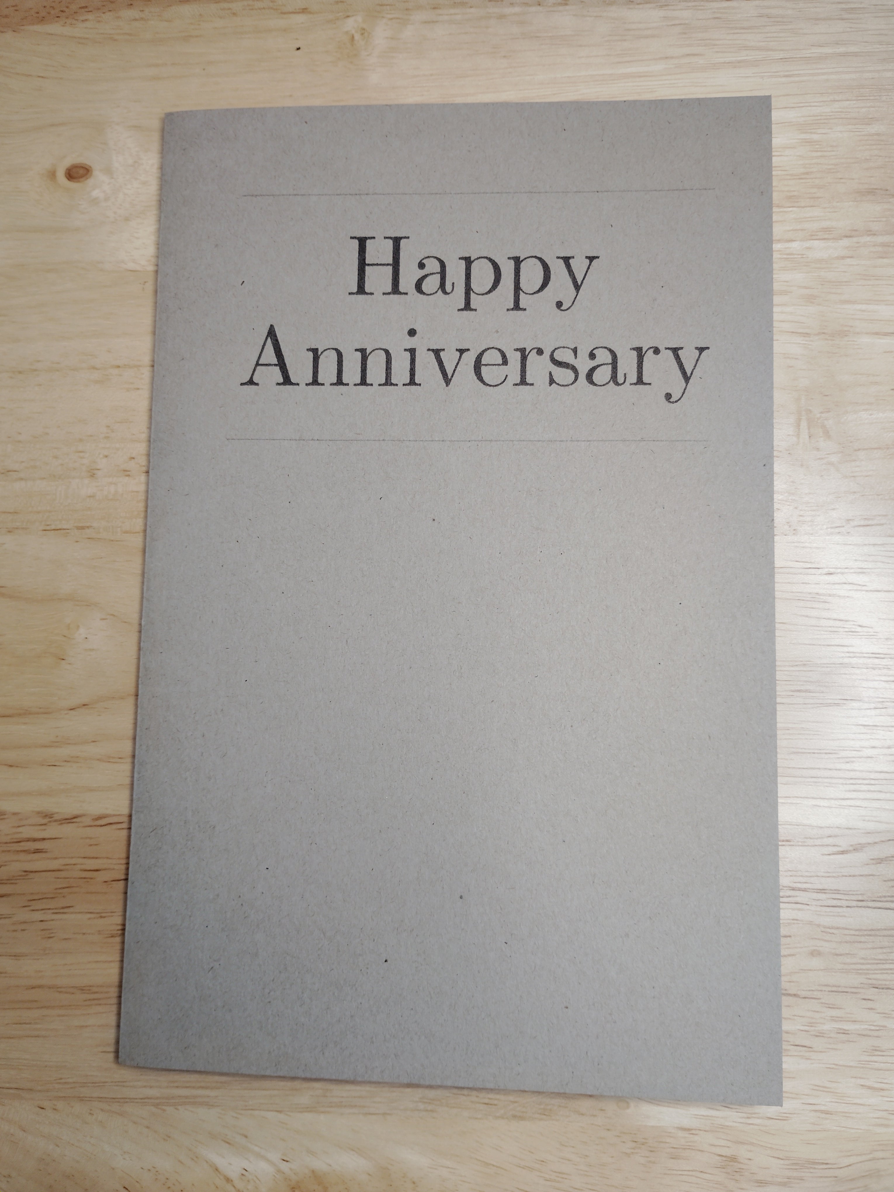 Brown Happy Anniversary Card