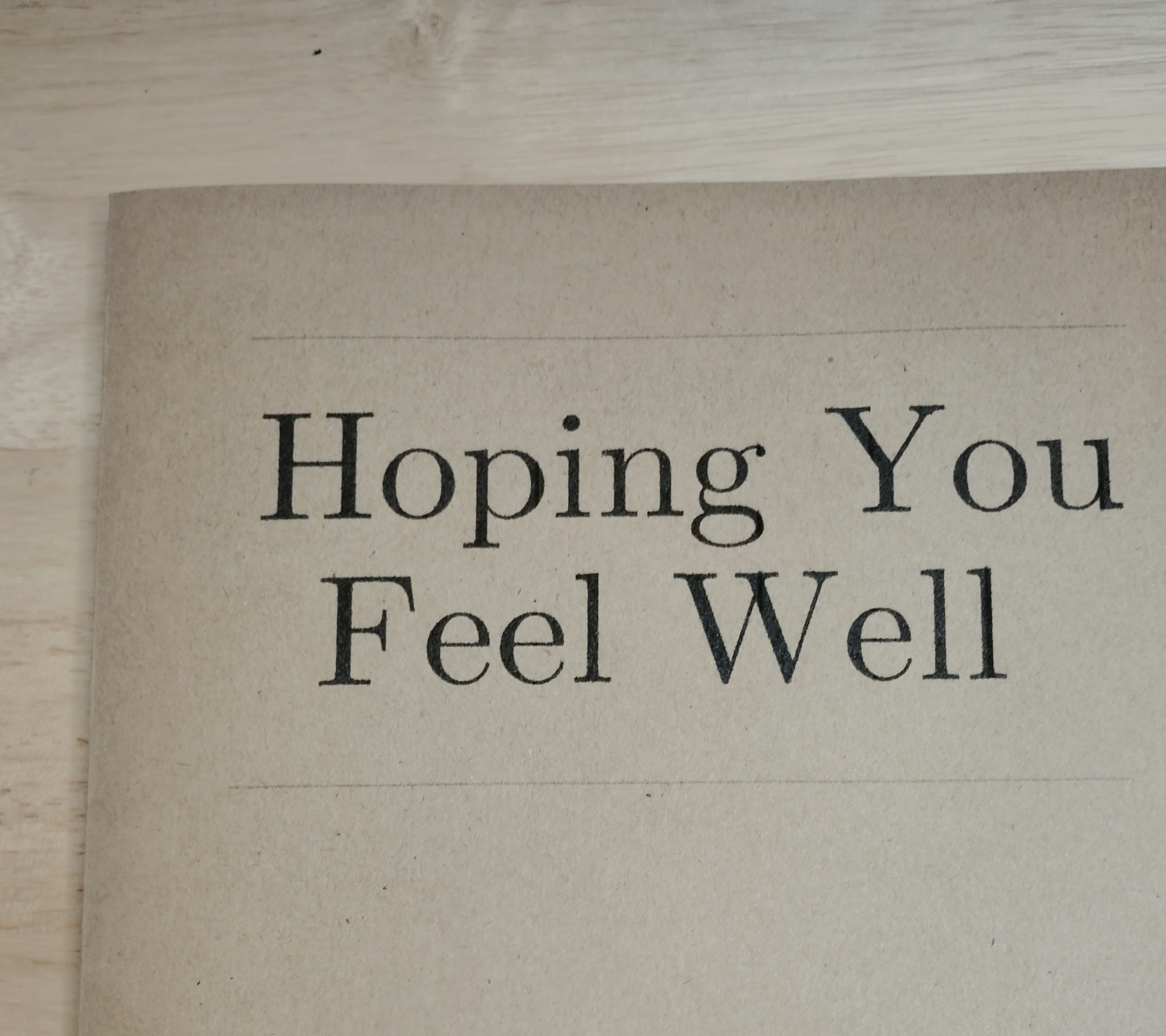 Brown Get Well Card
